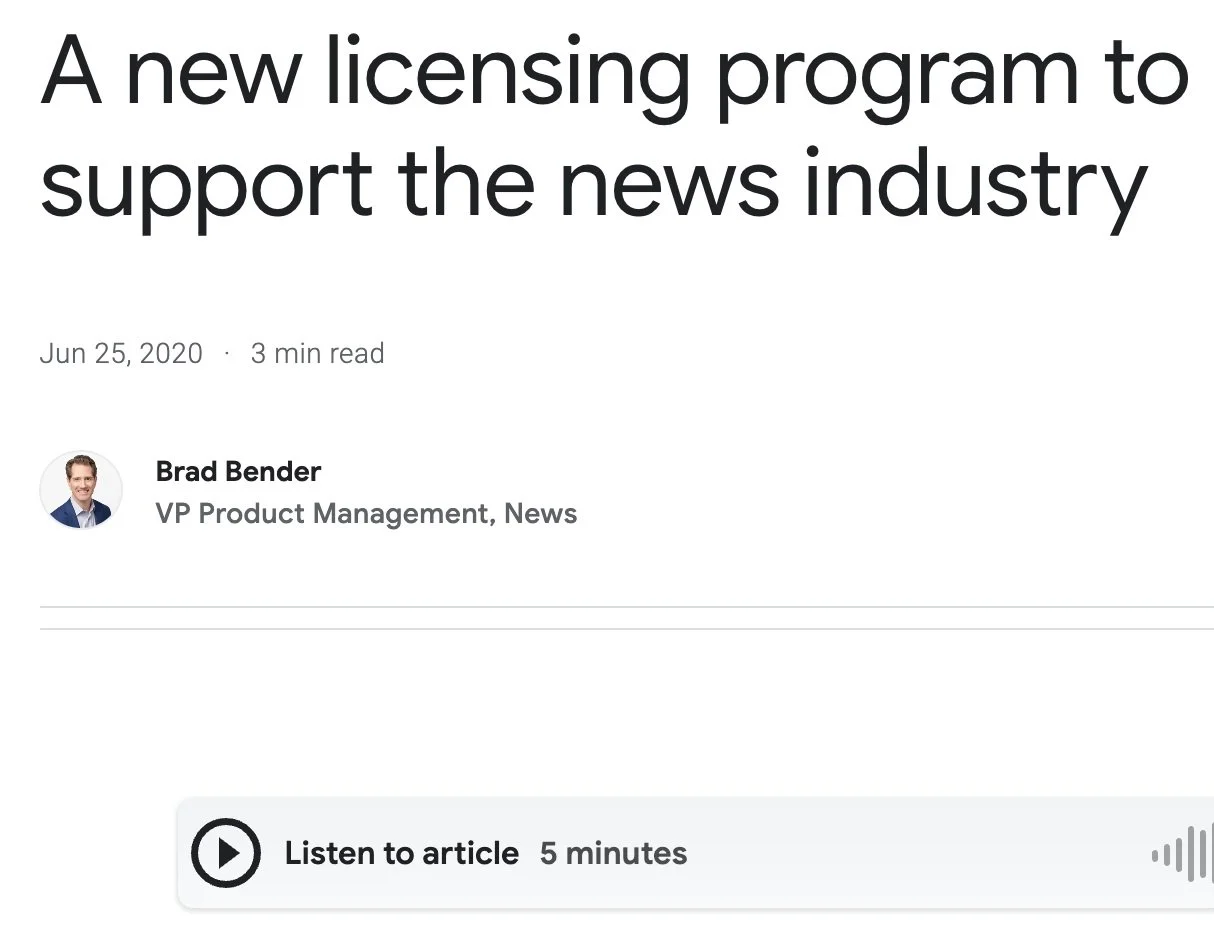 Blogpost: A new licensing program to support the news industry