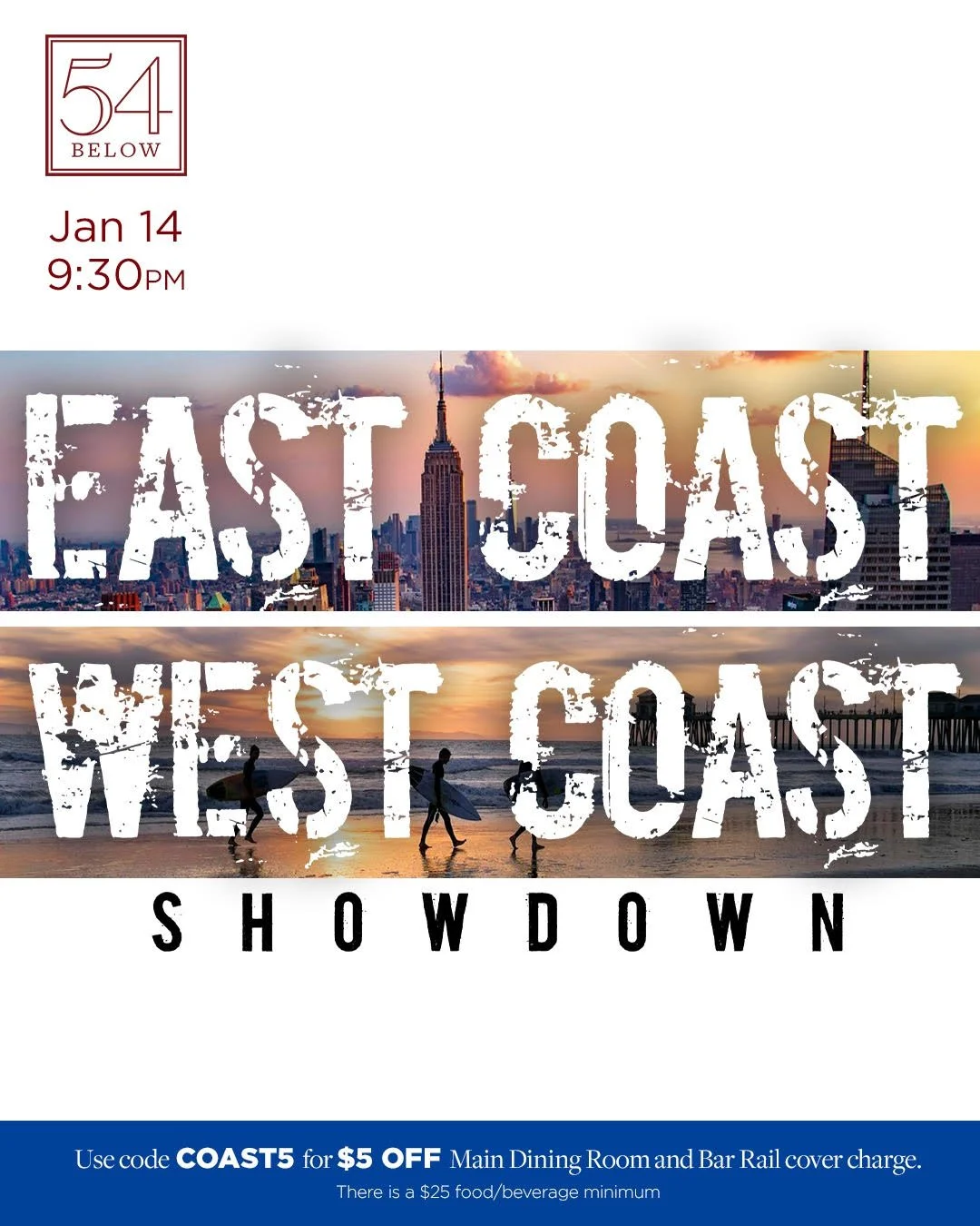 East/West Coast Showdown Graphic