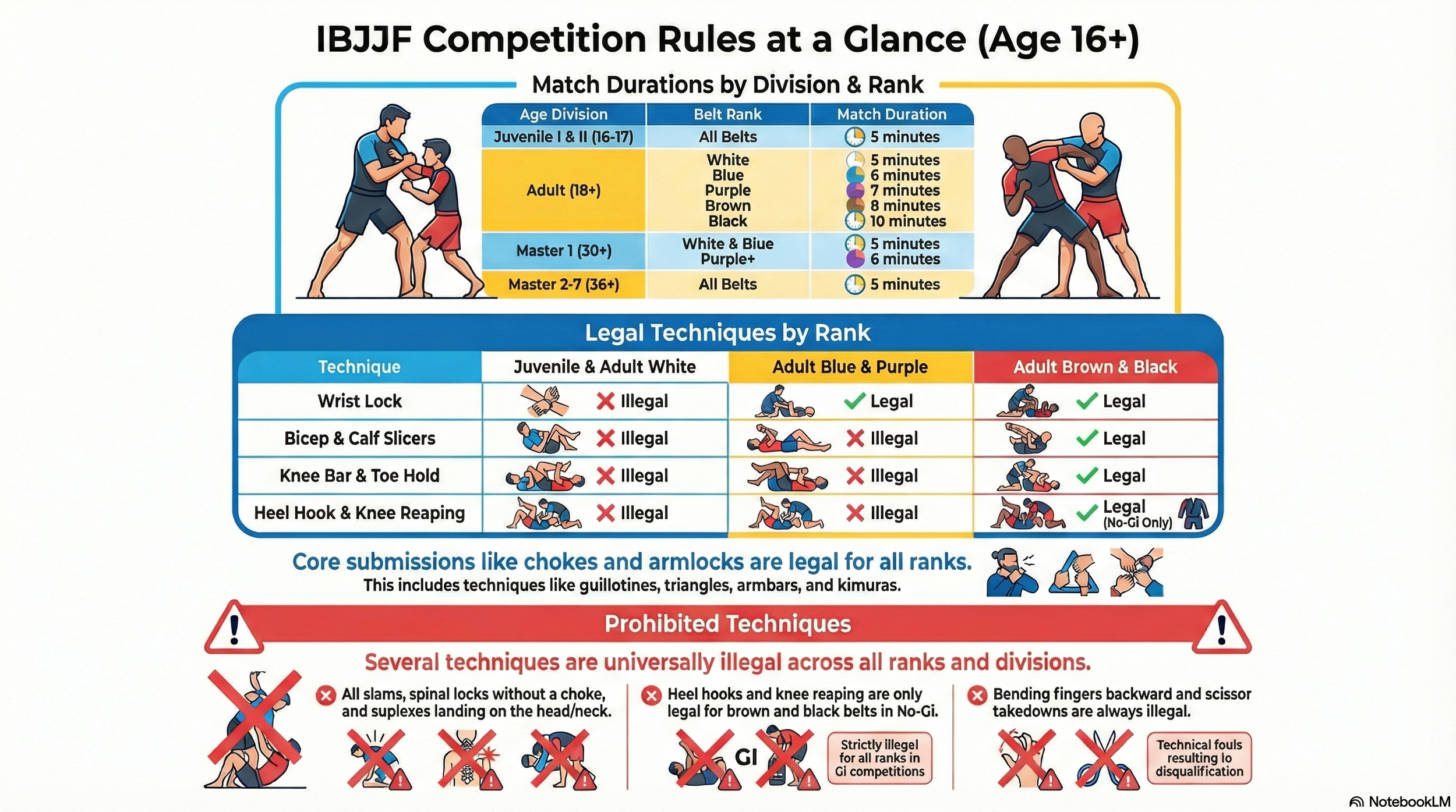 IBJJF Rules age 16 and Up