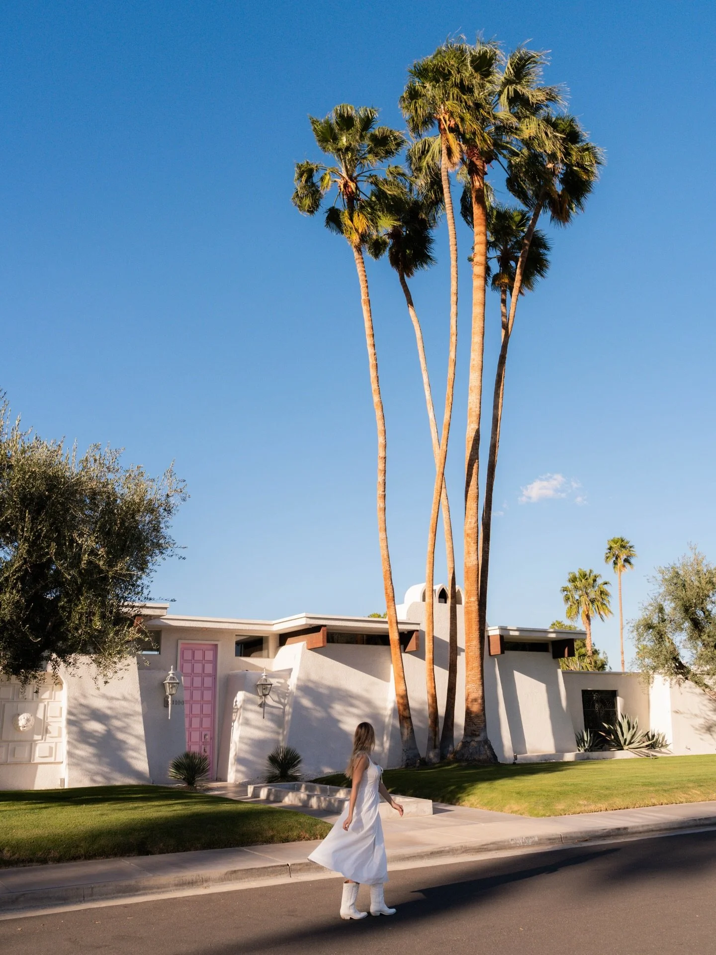 &mdash;&mdash; pink + palms 🌴🩷

📍Indian Canyons, Palm Springs

#midcenturymodern #pinkdoor #palmsprings