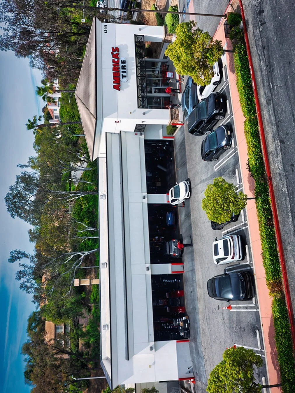 America&rsquo;s Tire store in Chino Hills, CA. Drone photography by Elliott Photo &amp; Video. elliottphotovideo.com