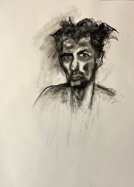 Dessin "Modèle Edouard Termignon" - L60cm * H120cm - Photo Eric Chaminade
