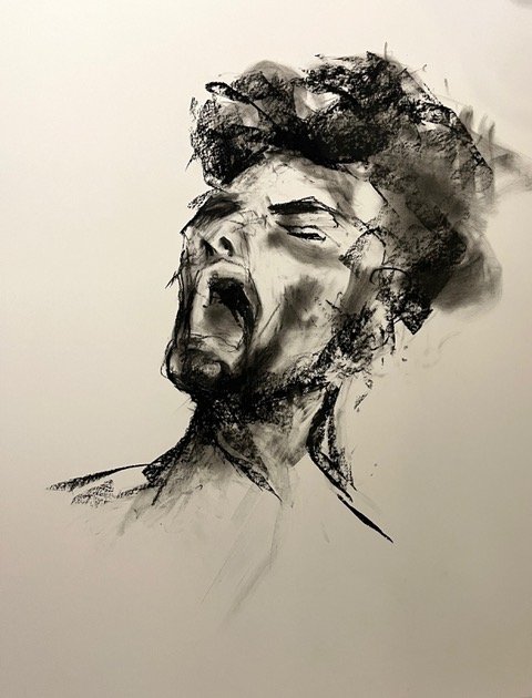 Dessin "Modèle Edouard Termignon" - L60cm * H120cm - Photo Eric Chaminade