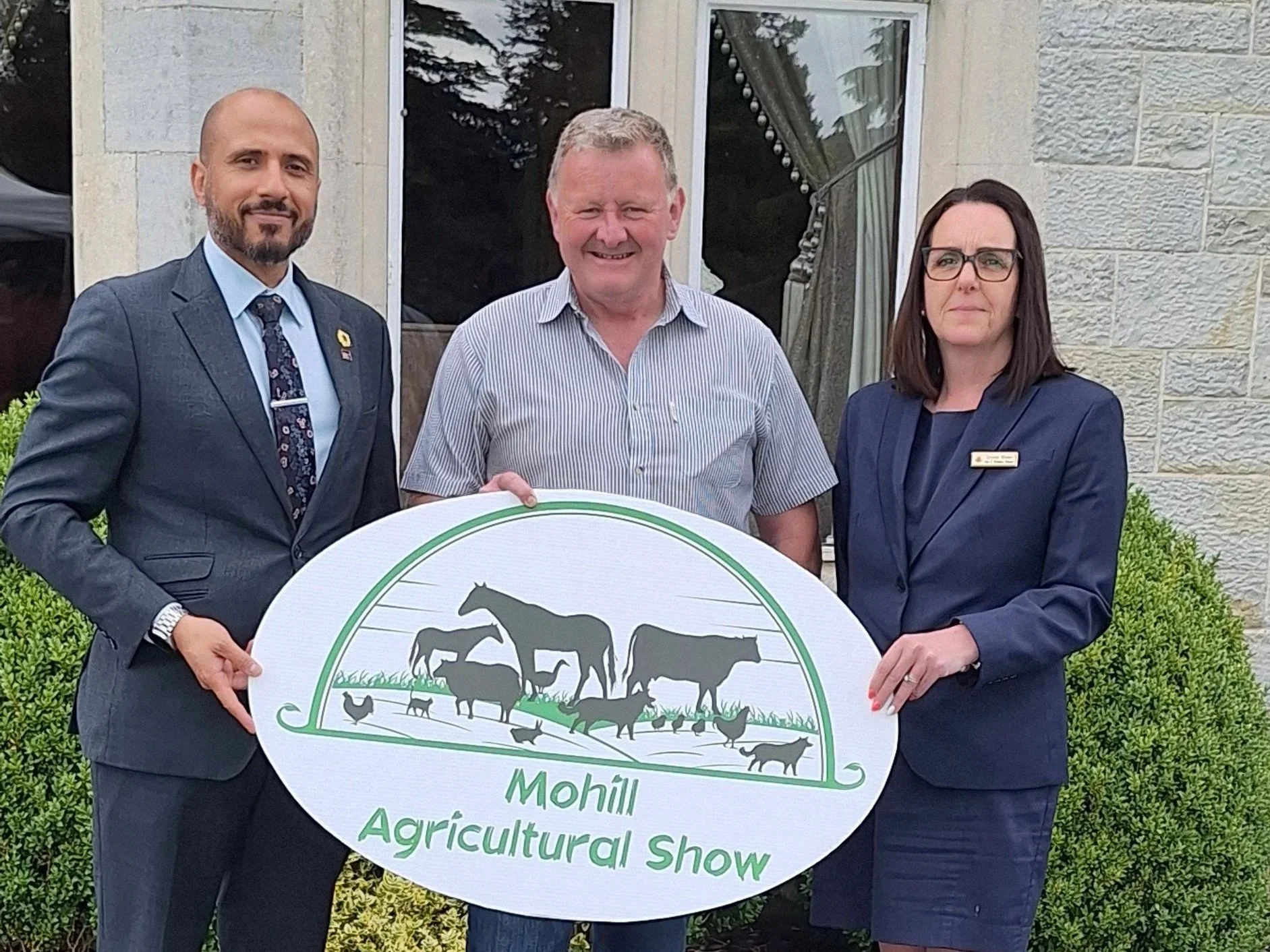 Mohamed Aly General Manager of Lough Rynn Castle Estate & Gardens, Francis Mc Gowan Chairman & Lynette Moran Sales & Events Manager.