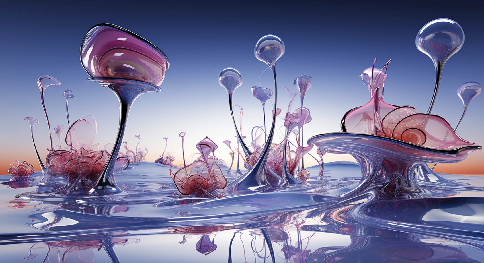 Glass Flowers - Artist Chazz Gold