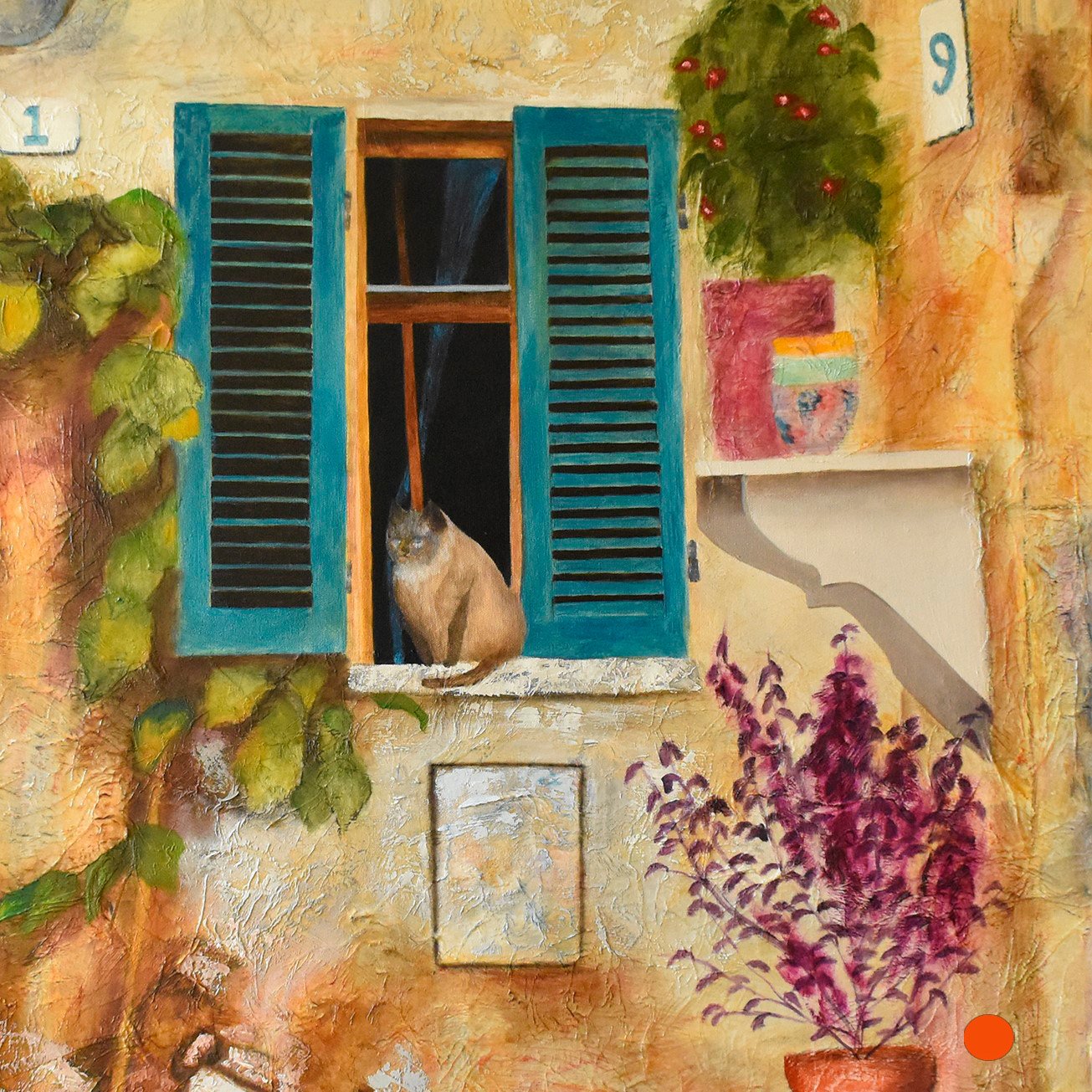 Un chat à la fenêtre
