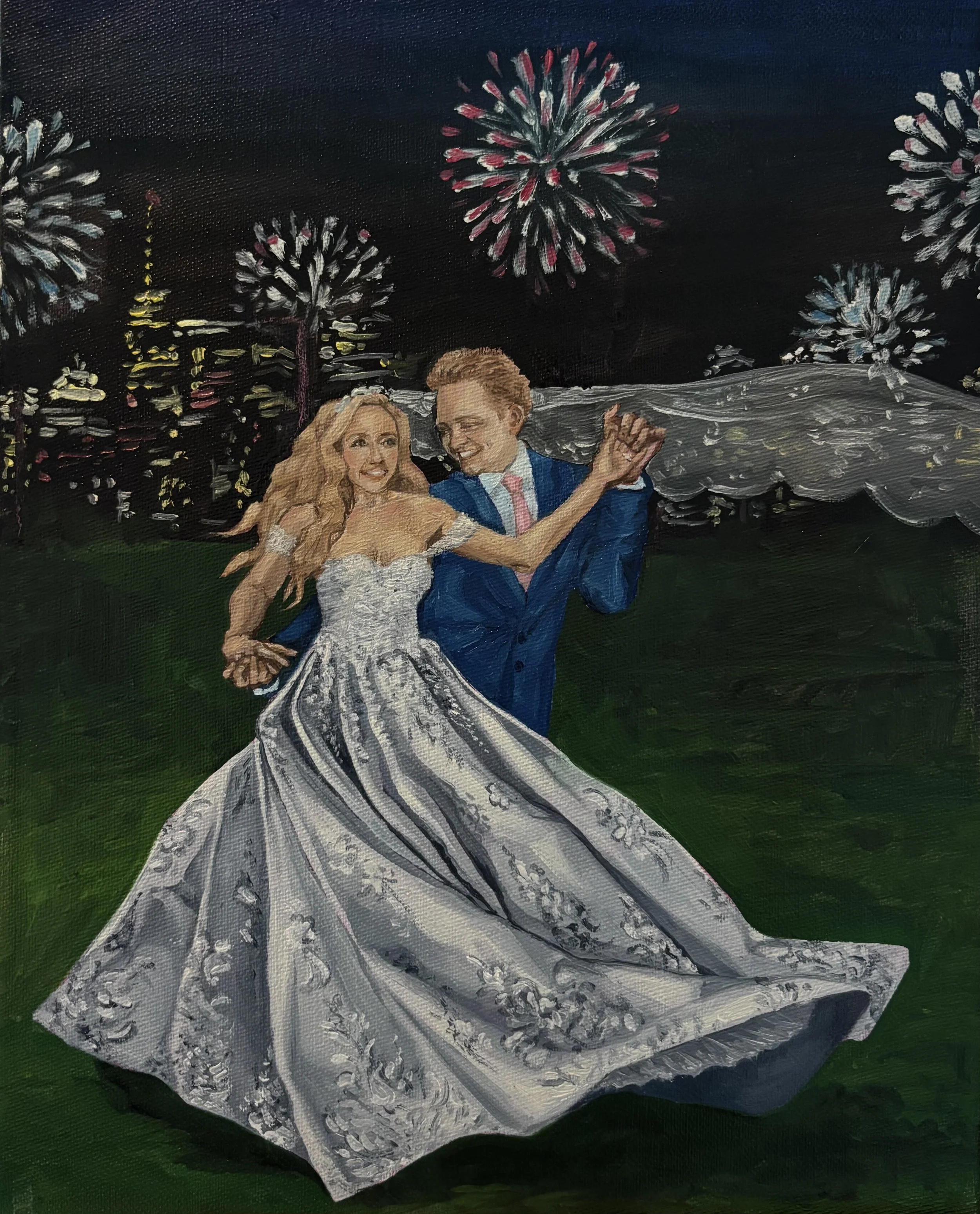 July Fourth Wedding Portrait