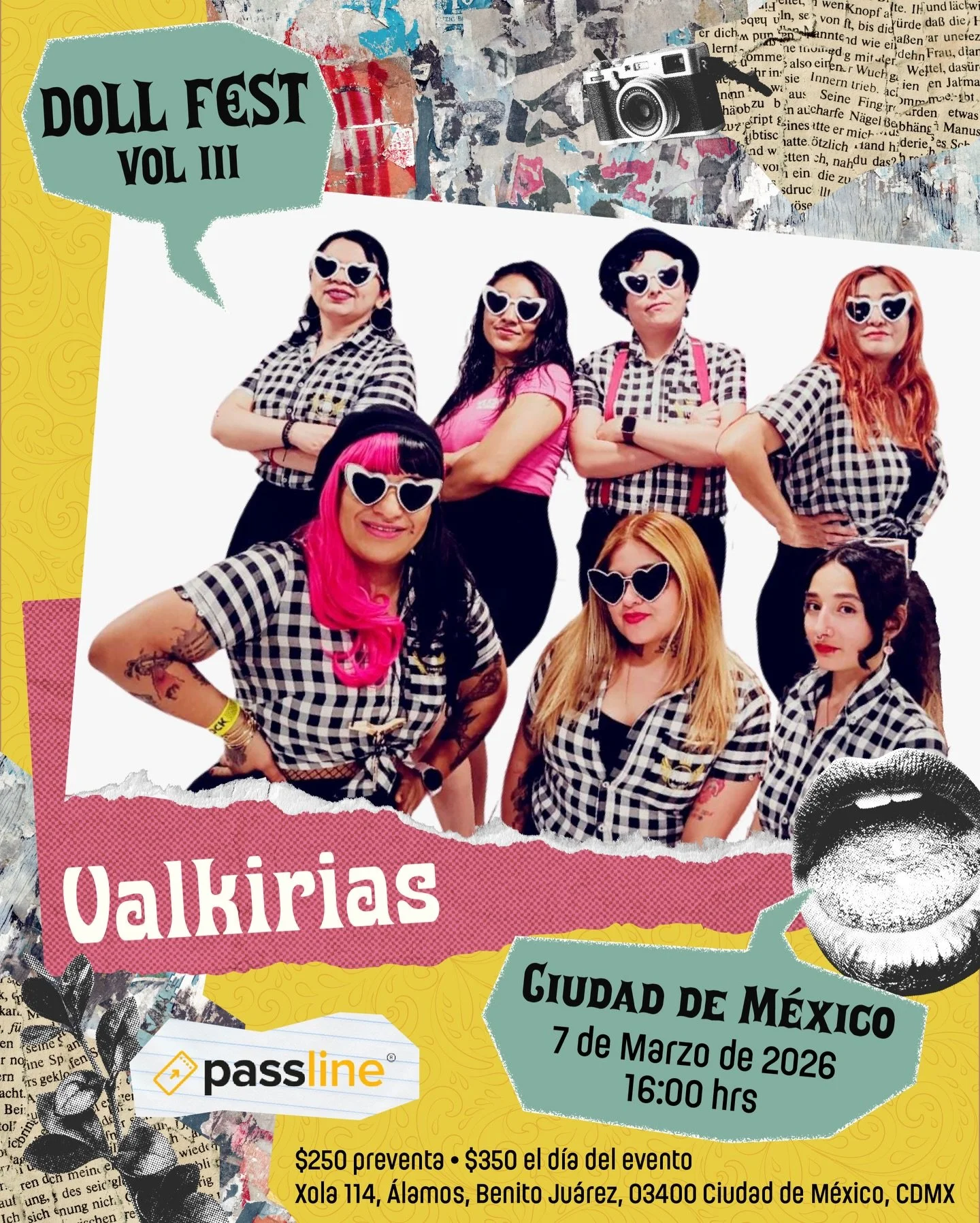 &iexcl;&iexcl;A las 17:45 HRS 7 de Marzo!!

Valkirias en Gato Calavera, CDMX

Puertas 16:00
Passline o Gato Calavera para sus boletos 🎟️