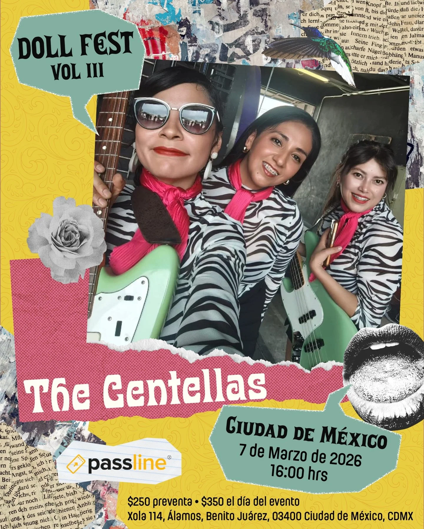 &iexcl;&iexcl;A las 17:00 HRS !!

The Centellas en Gato Calavera, CDMX

Puertas 16:00
Passline o Gato Calavera para sus boletos 🎟️