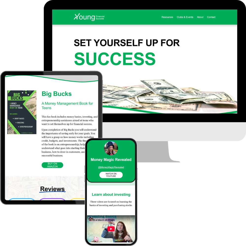 Young Financial Success website responsive layout