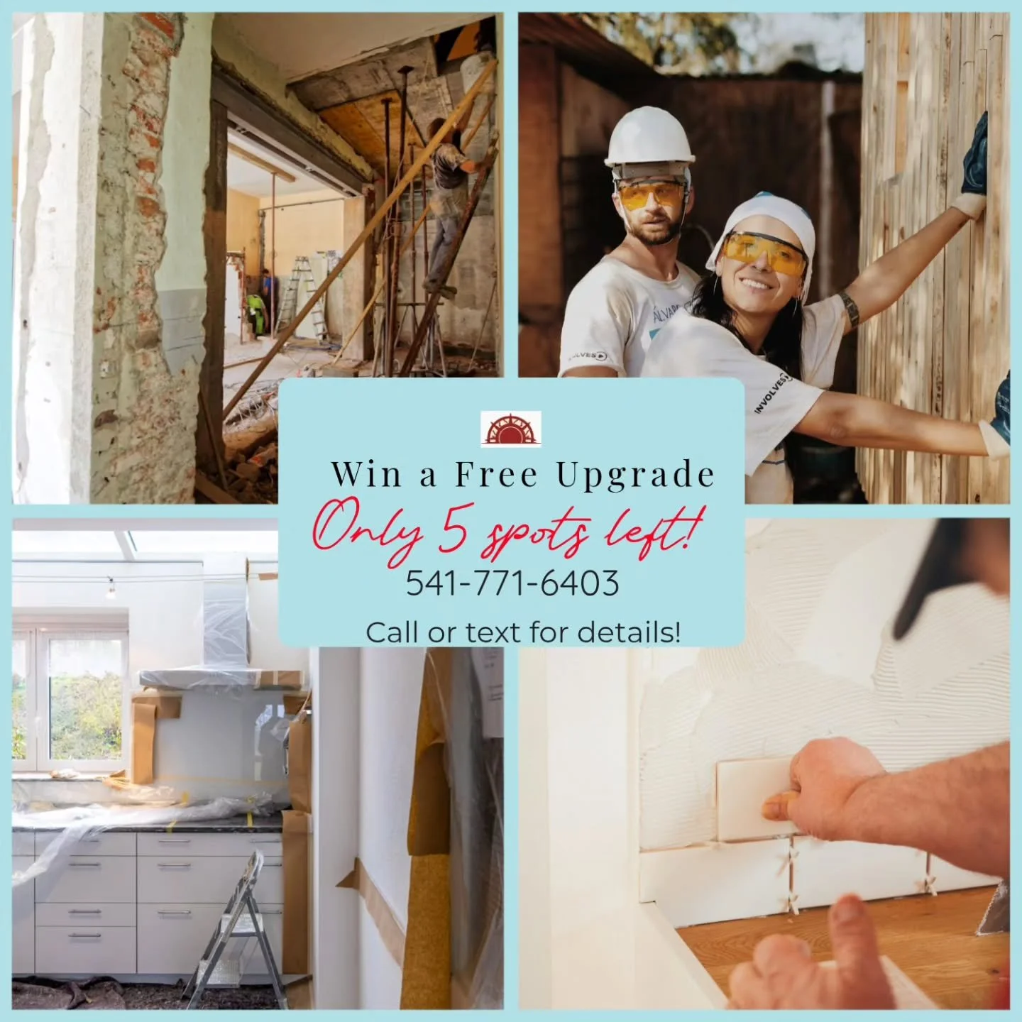**✨ &quot;Dream Remodel&quot; Giveaway &ndash; With a Catch! ✨** 

Ready to upgrade your home? We&rsquo;re giving one lucky customer a **FREE premium upgrade**&mdash;like a stunning new backsplash or a stylish front door&mdash;when they book a larger