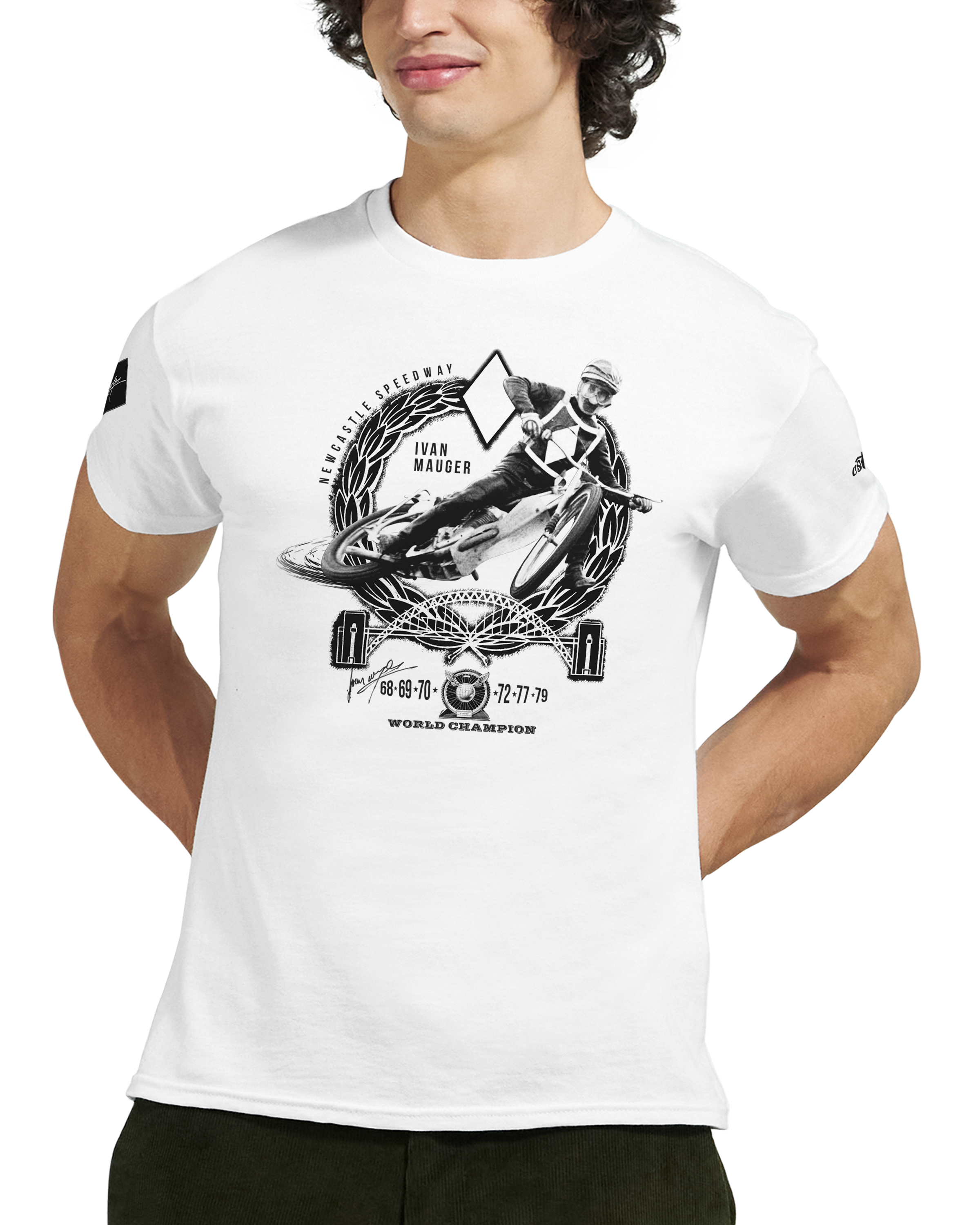 Newcastle Ivan Mauger Tribute Tee - White