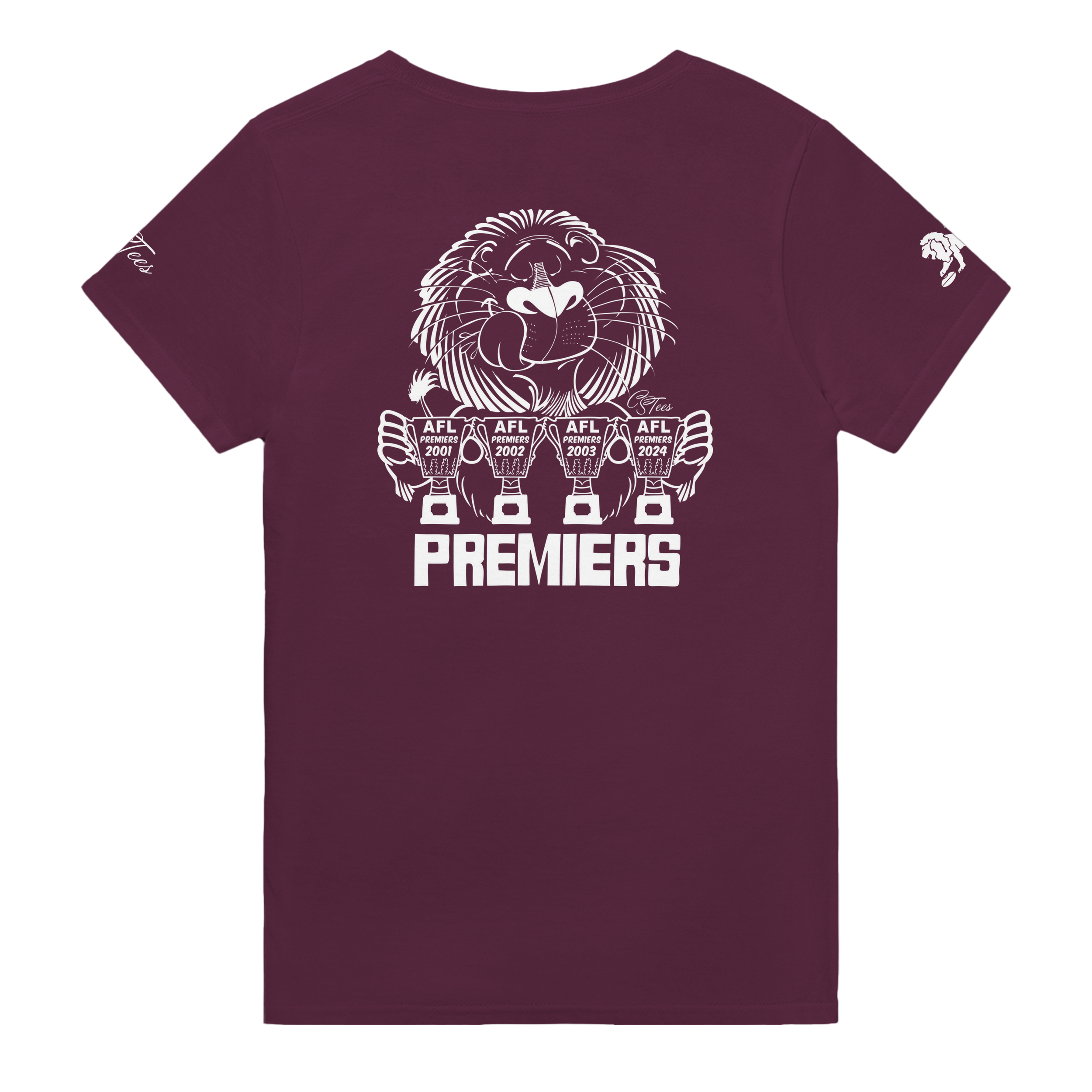 CSTees_LIONSPremiers_Tee_WHITEonMaroon_back.png