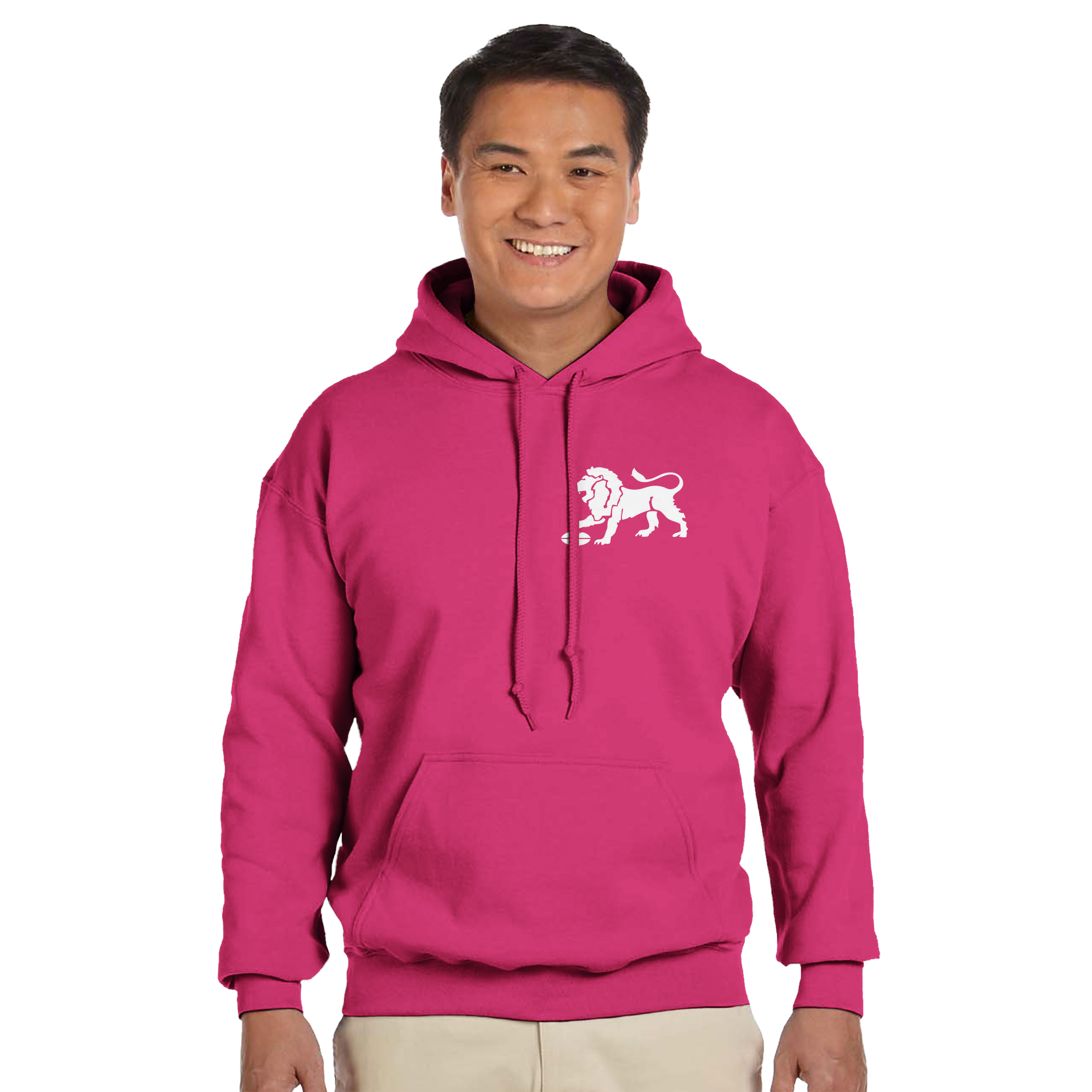 CSTees_LIONSPremiers_Hoodie_WHITEonHeliconia_frontshow.png