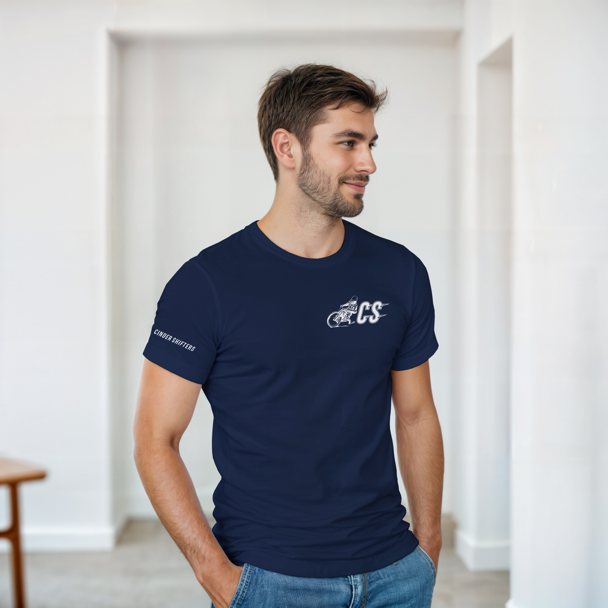 CS CinderShifters_LogoBrandTee_Navy_modelfront.png
