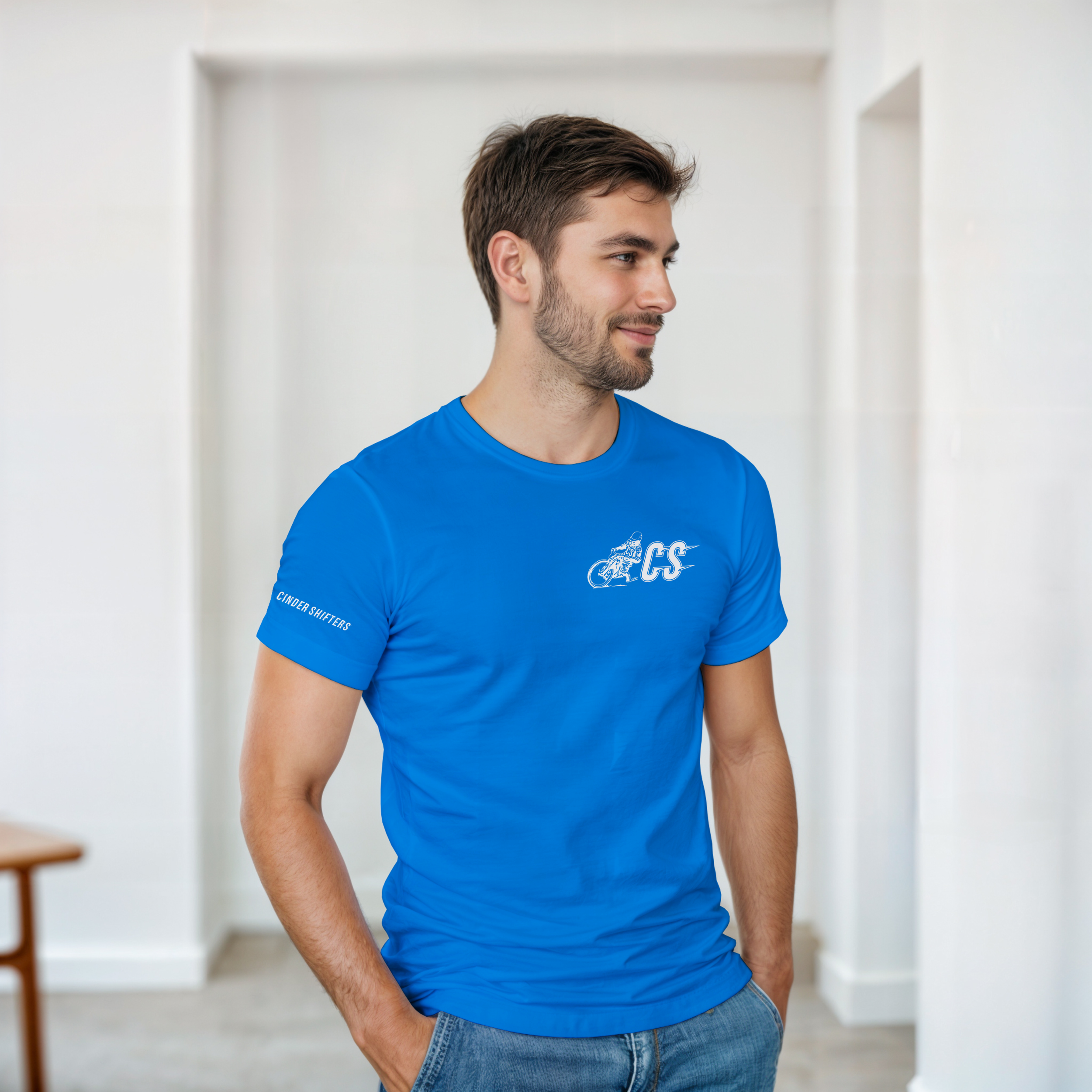 CS CinderShifters_LogoBrandTee_RoyalBlue_modelfront.png