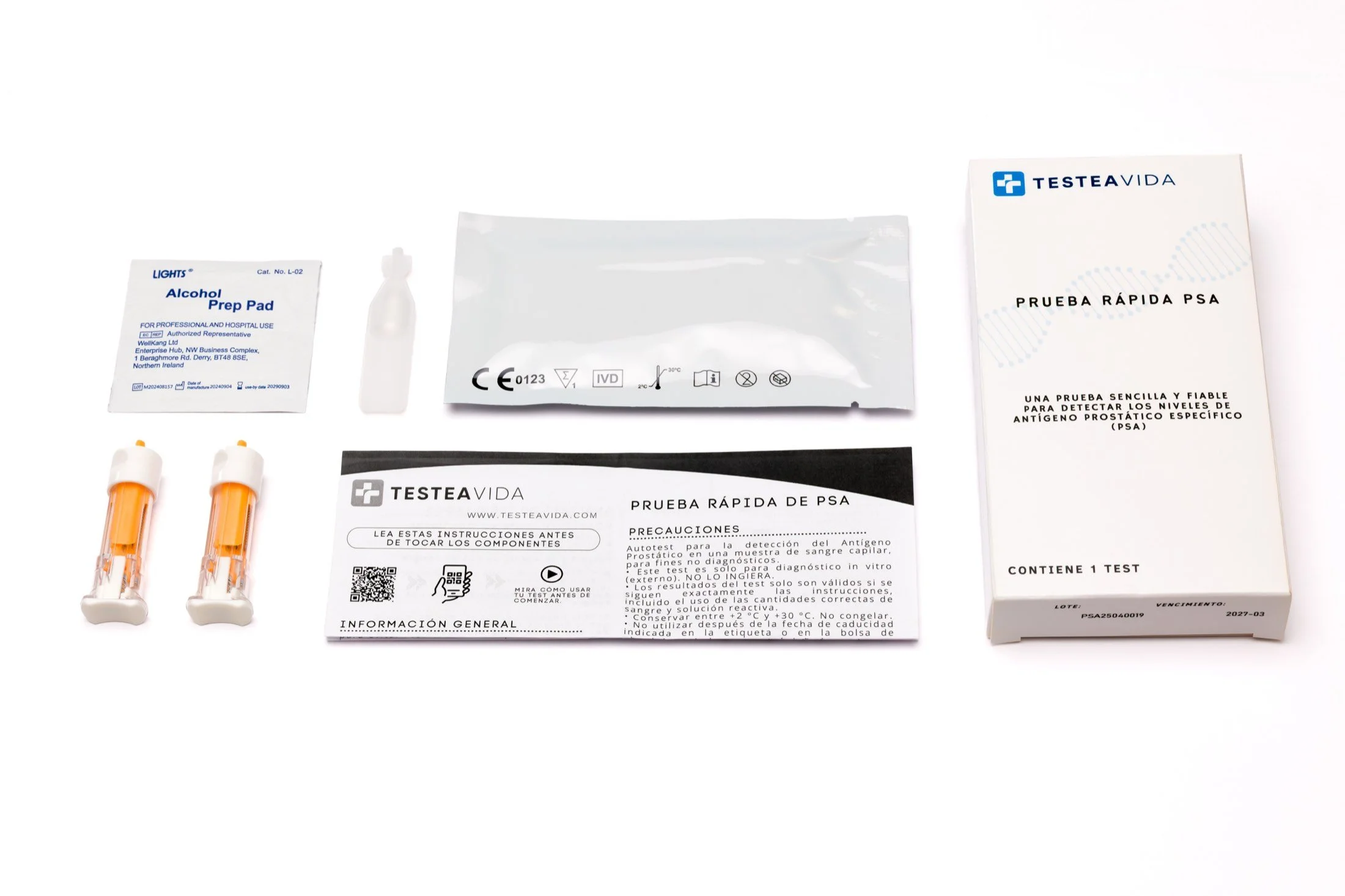 Contenido del test de PSA Testeavida para realizar en casa