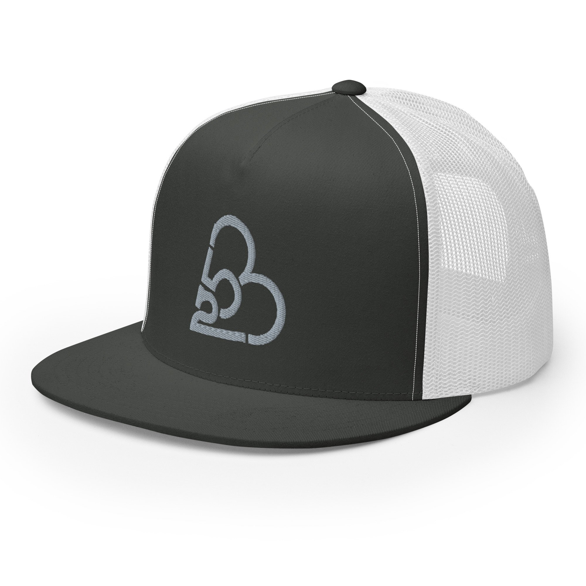 5-panel-trucker-cap-charcoal-white-left-front-664a73743465c.jpg