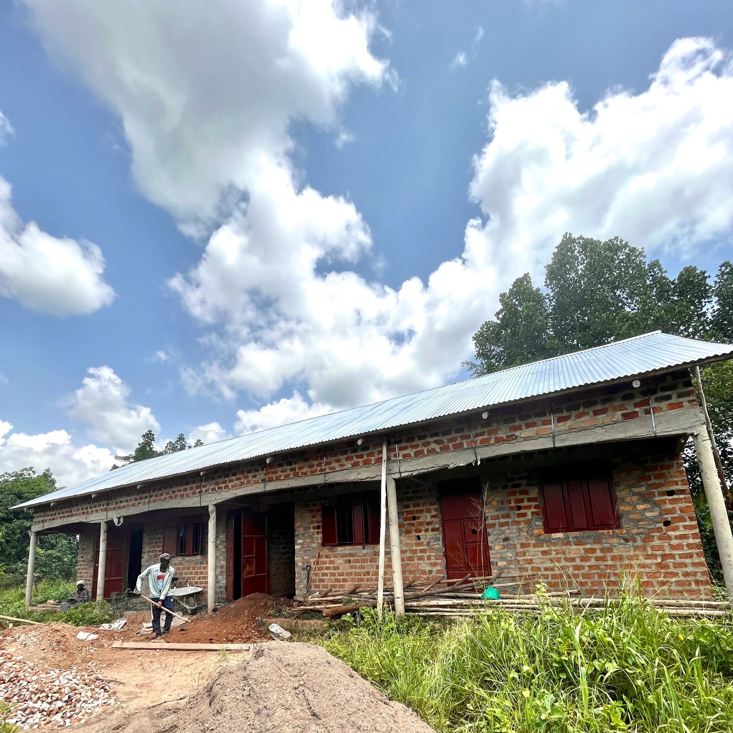 The first four classrooms, unfinished