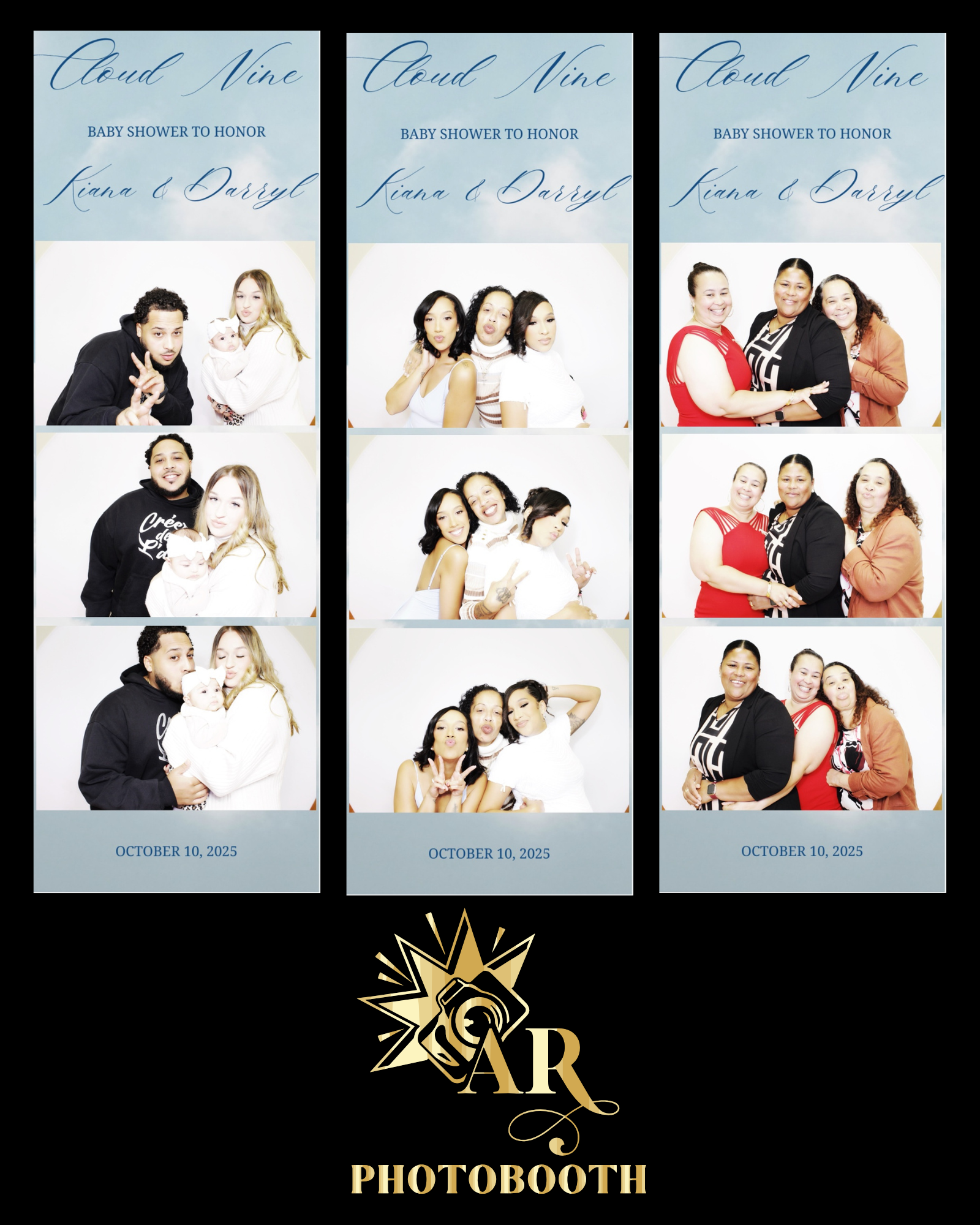 2x6 photo strips baby shower