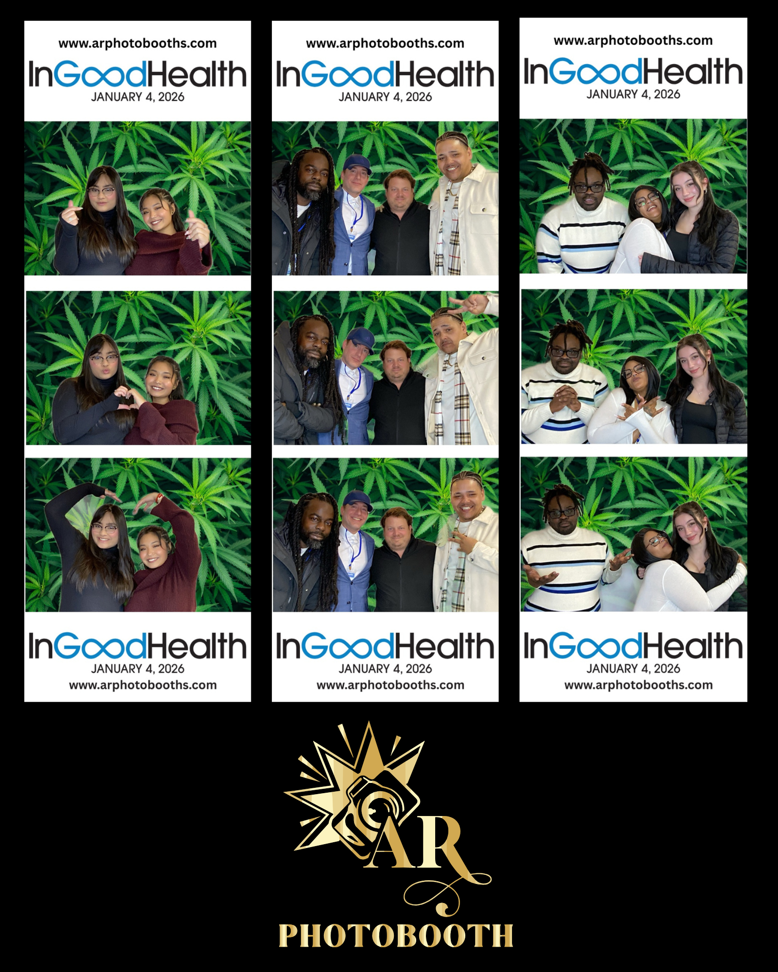 2x6 photo strips holiday party