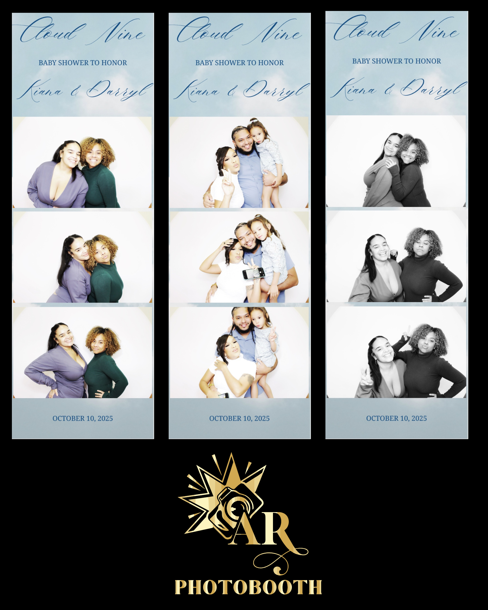 2x6 photo strips baby shower