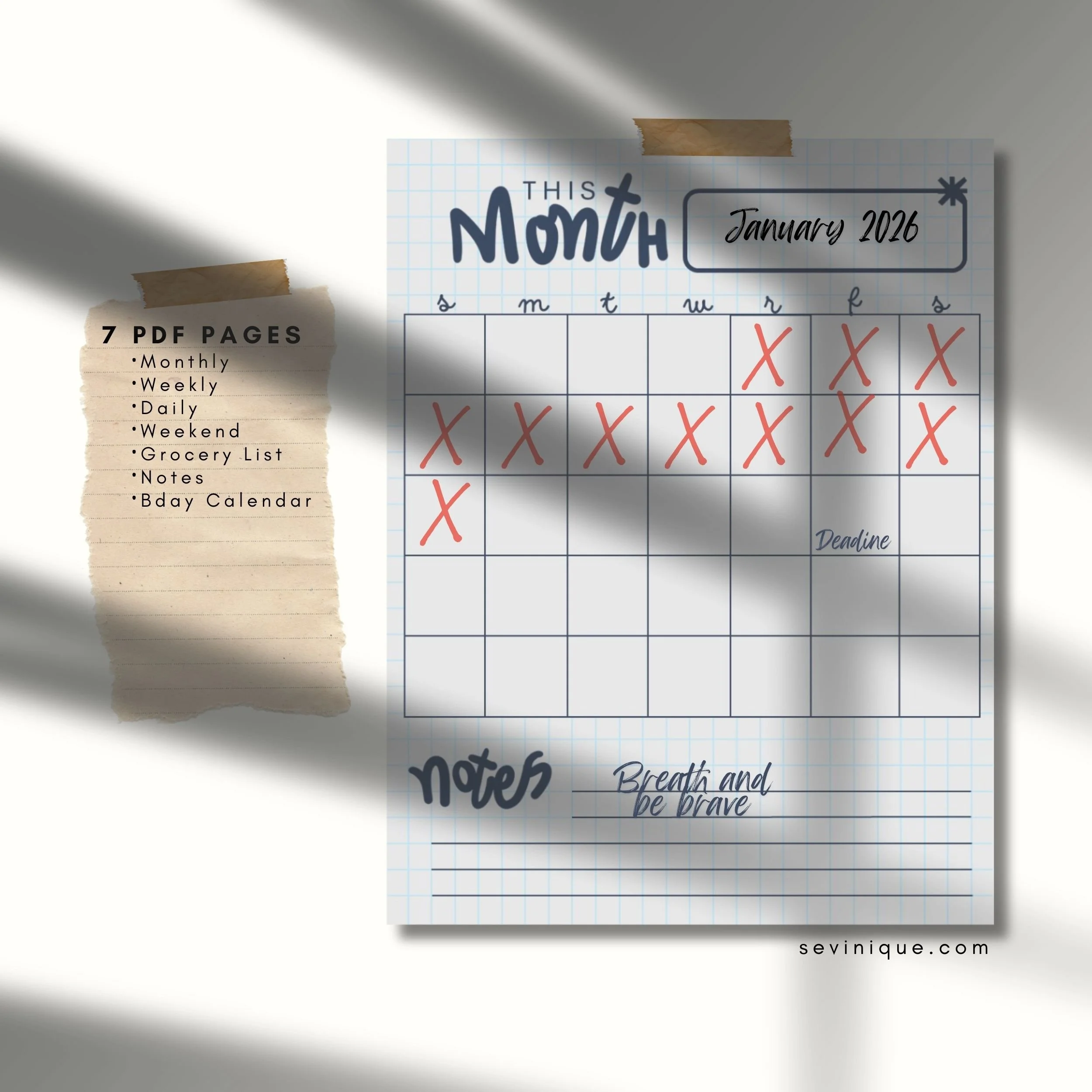 Grid Pattern Planner Pages (7)