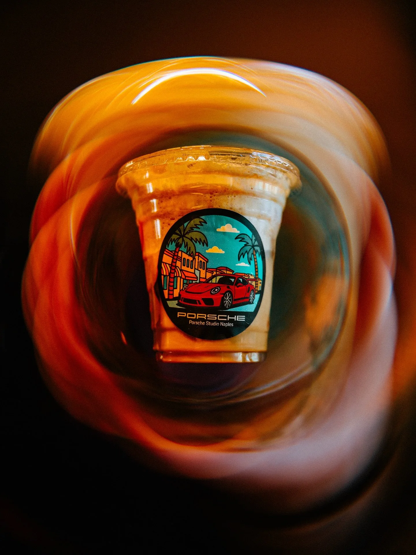 Warped. | #ojstyle 

@porschestudio.naples | @porschenaples 

#porsche #polarpro #coffee #porschestudio