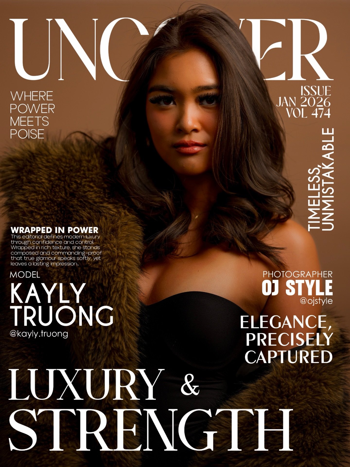 Second Magazine Cover this month (I&rsquo;m a month late with posting, but you get it) &mdash; special thanks to @uncover.magazines for giving us this opportunity and for @kayly.truong for coming up with the vision and nailing it | #ojstyle