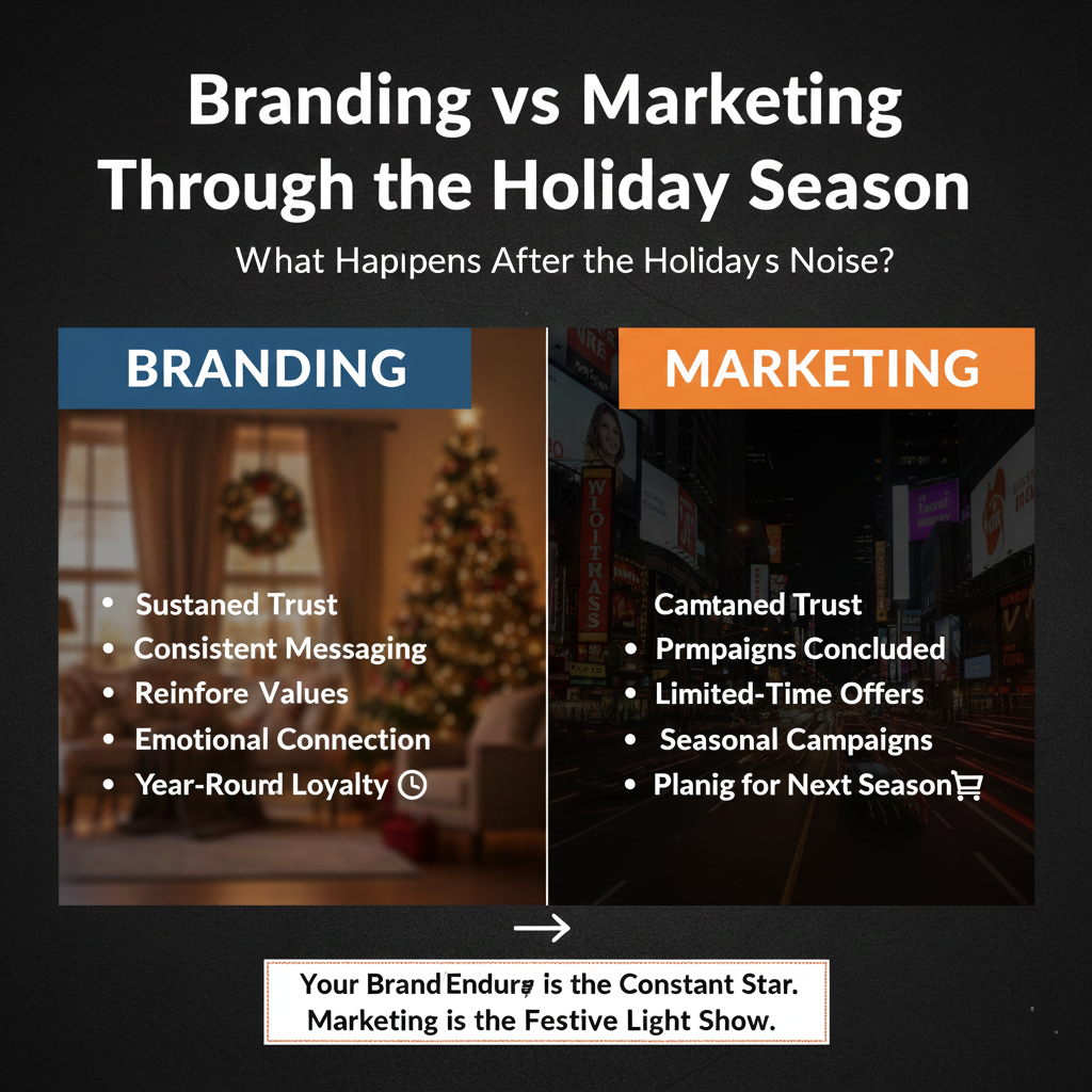 Branding vs Marketing Through the Holiday Season: How to Stay Consistent When Everything Is Noisy