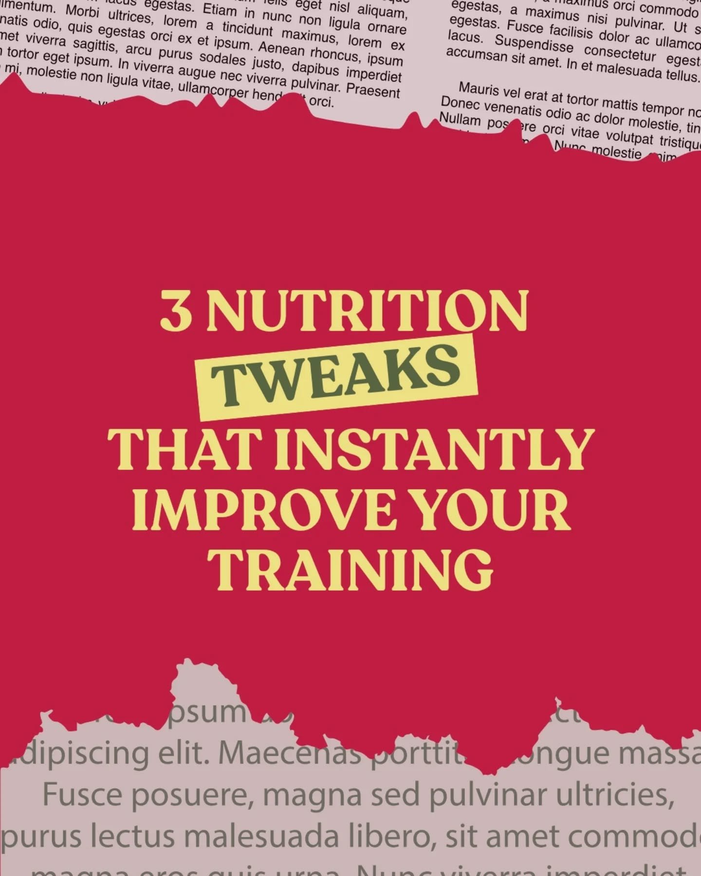You don&rsquo;t need a complete nutrition overhaul to train better.
Sometimes the biggest difference comes from getting the basics right&nbsp;👇

1. Fuel before you train
Training on empty often means lower energy and poorer performance. Even somethi