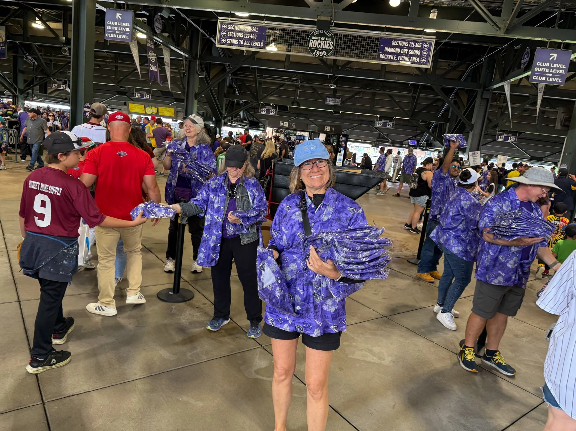 Volunteering at the Rockies game.