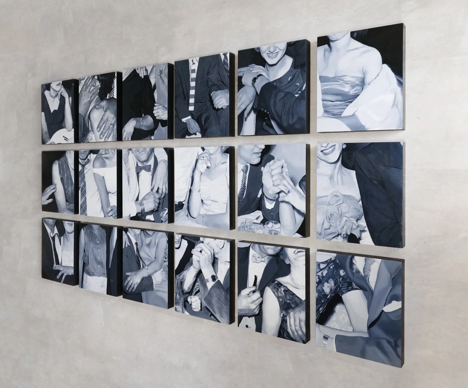 Compositions of Identity - Series 2, 2025, oil on board, 109 x 187 cm. FINALIST ~ National Contemporary Art Awards, Te Whare Taonga o Waikato, Hamilton, NZ.