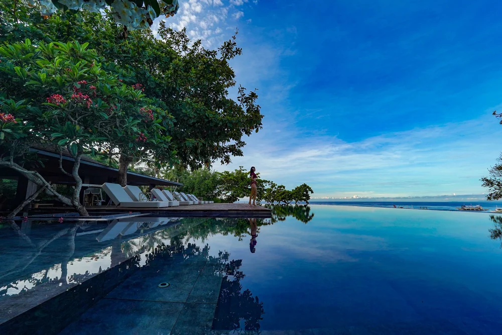 The infinity pool at Amorita Resort