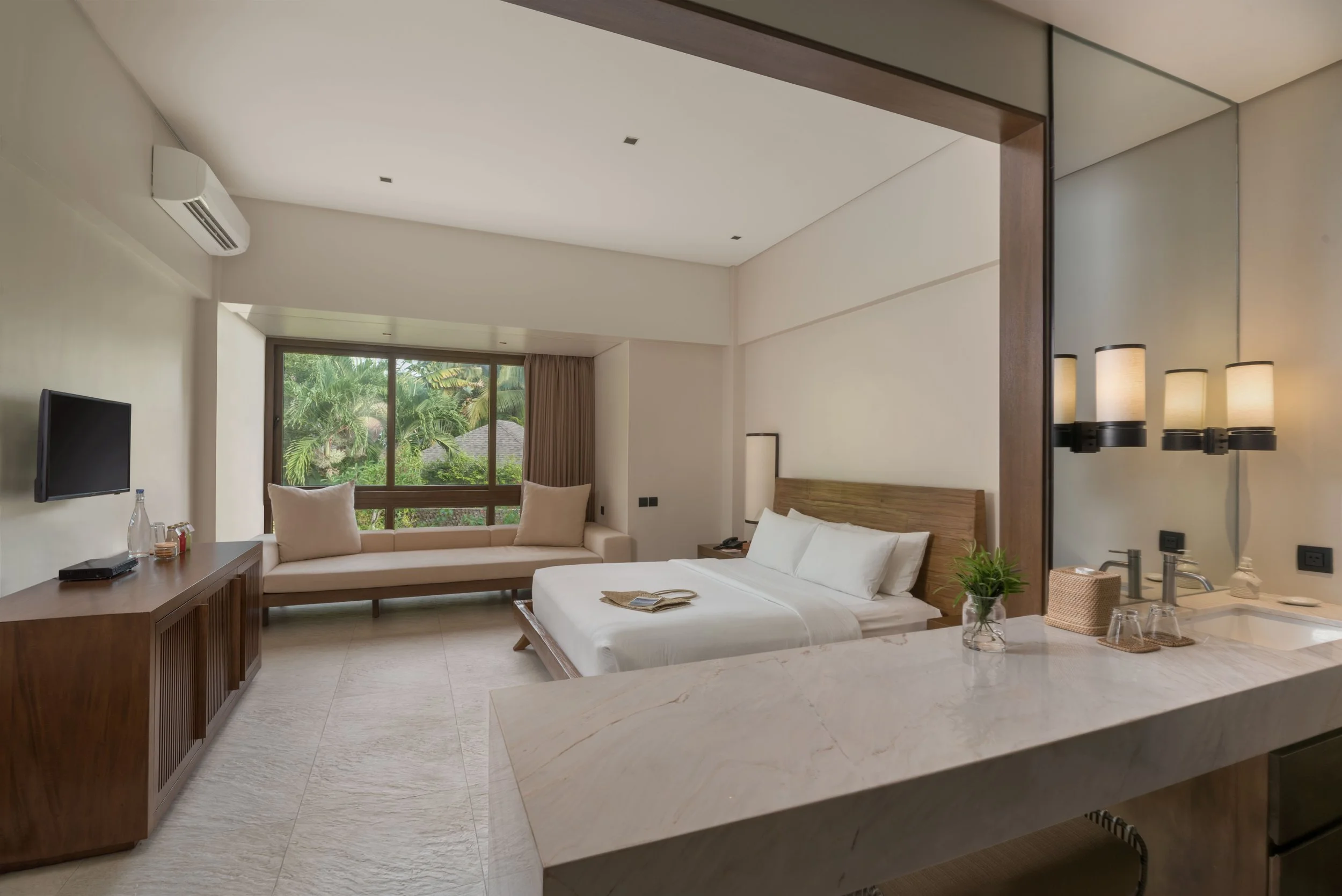 A deluxe room at Amorita Resort