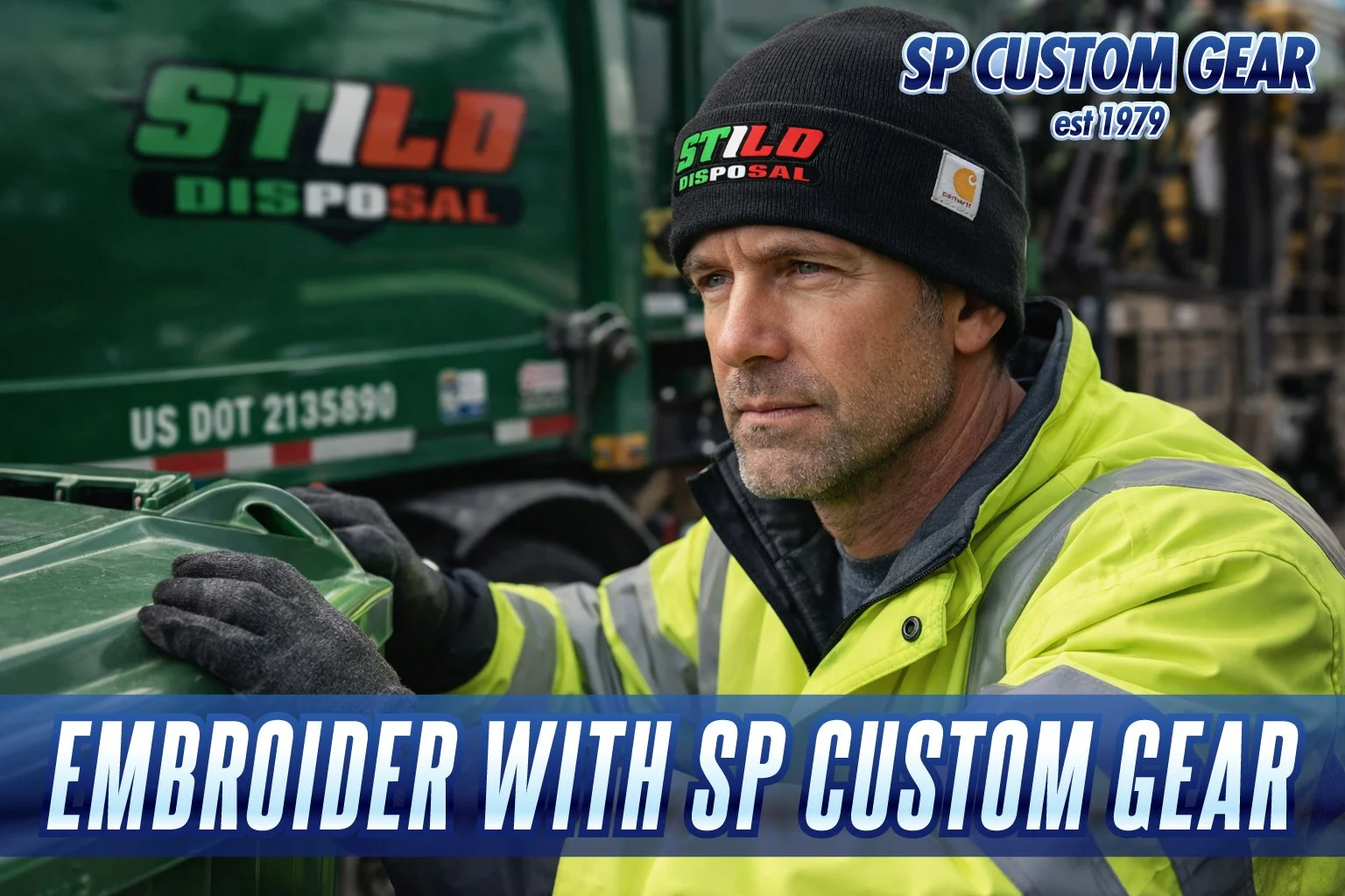 Every team member represents your brand. 
Outfit them with premium embroidery. @stilodisposal