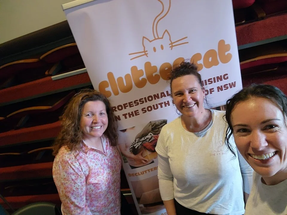 The Clutter Cats are at the Shoalhaven Aged Care Expo today in Nowra! We're here to answer all your questions about in-home decluttering and organising, and what it means for your accessibility, safety, and mental health 😺

See you there! - Kitty, C