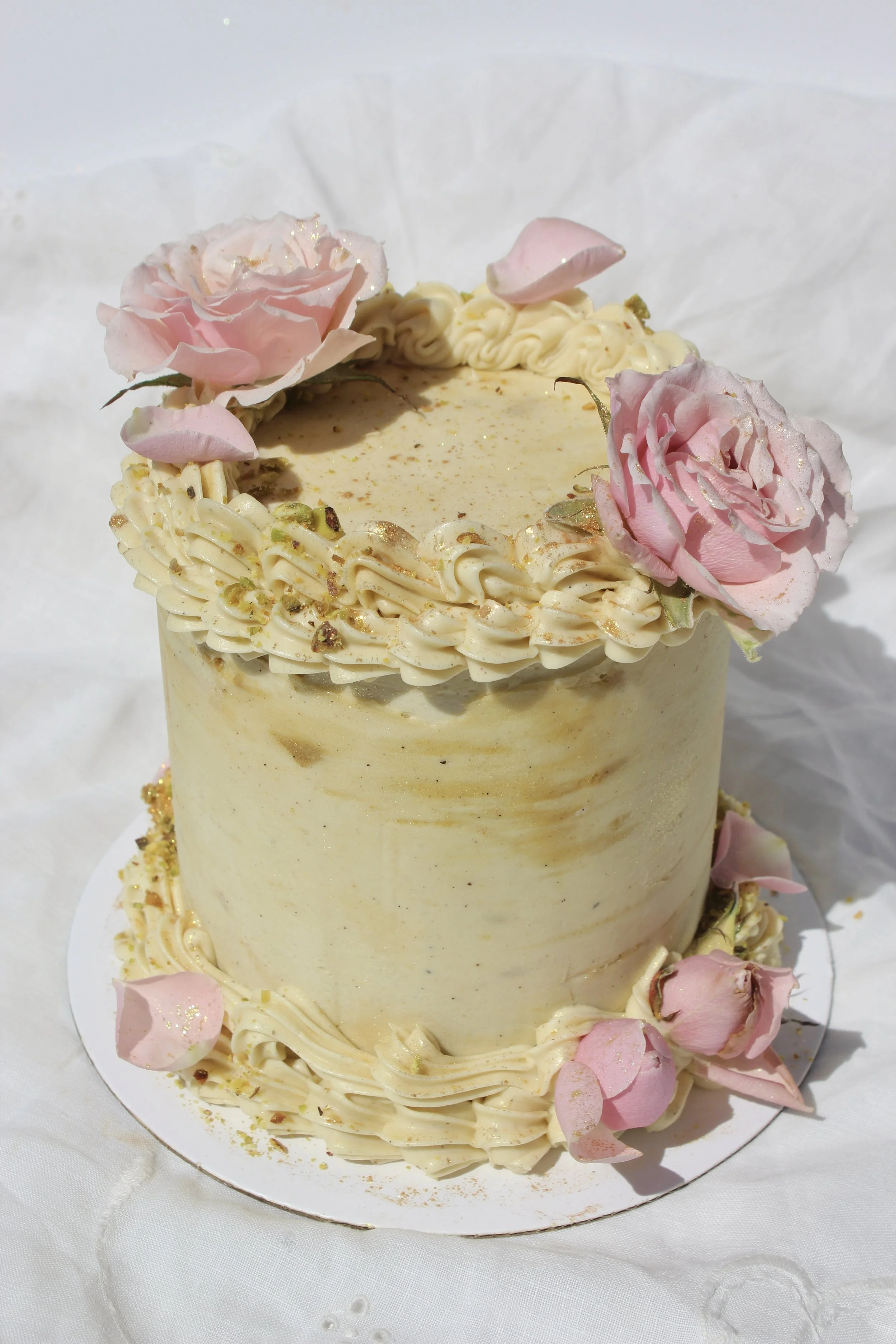 Raspberry Pistachio Cake