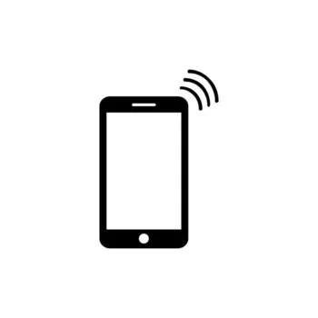 A simple black and white icon of a smartphone.