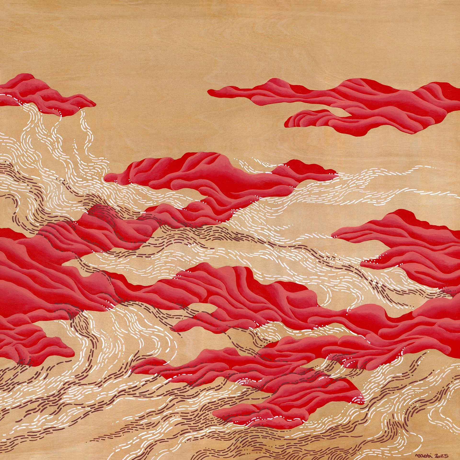 Sanctuary . 2025 . Acrylic on Wood Panel . 16 x 16 [in] . Sold . $1100