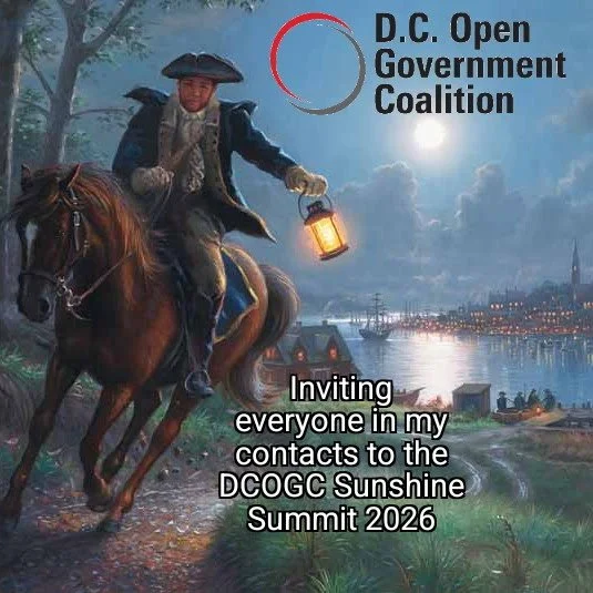 Hi everyone, it's #SunshineWeek. This is a reminder to sign up for @dc.ogc free and open to the public event at 5:30 p.m. Thursday at the MLK library. We will assess transparency - and lack of transparency - in the D.C. government. Sign up! https://l