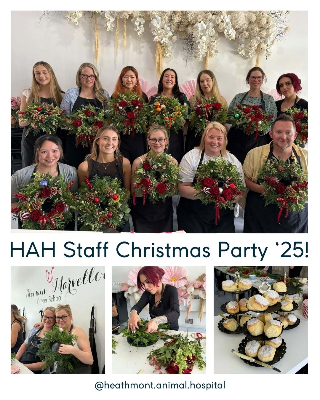 Wreaths, laughs, and a bloomin&rsquo; good time! 🎄✨

A huge thank you to Bloomin&rsquo; Marvellous Flower School for hosting our Heathmont Animal Hospital team &mdash; such a fun and festive way to celebrate together! 💐🐾
.
.
.
#heathmont #heathmon