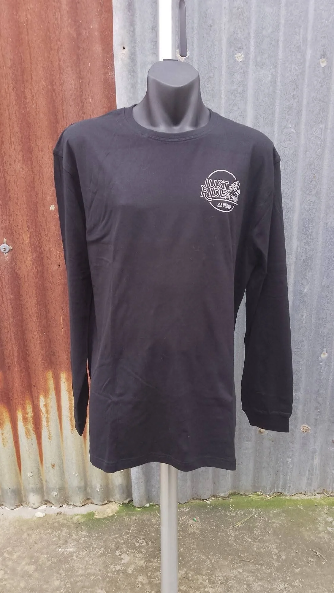 Long Sleeve Shirt Road Bike Logo Front and Back