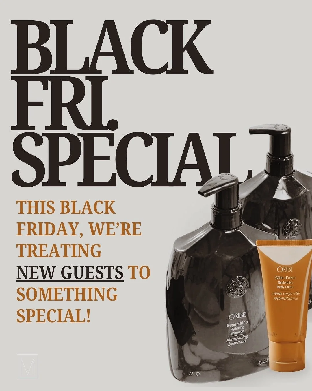 This Black Friday, we&rsquo;re treating new guests to something special🤩

Book your reservation before November 29th and automatically get entered to win over $400 in free products!

Here&rsquo;s how to enter:
1️⃣ Book your first appointment before 