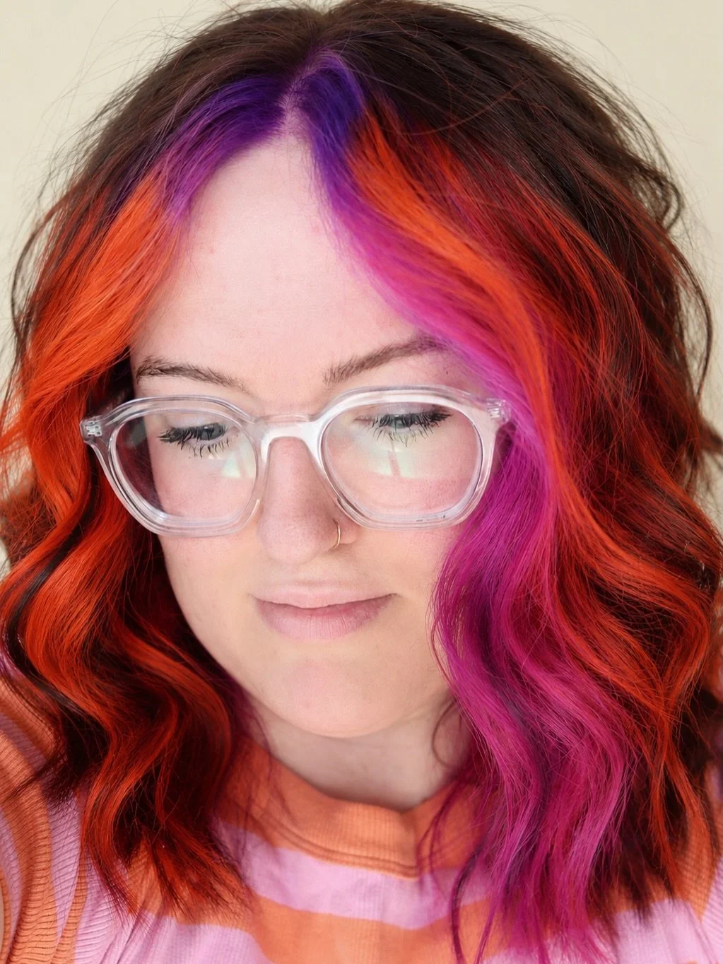 Who said great hair has to be natural?🌈💥

At MANE, we&rsquo;re not just blondes, brunettes, and lived in color. We love creating bold, vibrant transformations that let your personality shine through. From vivid oranges to electric pinks &amp; purpl