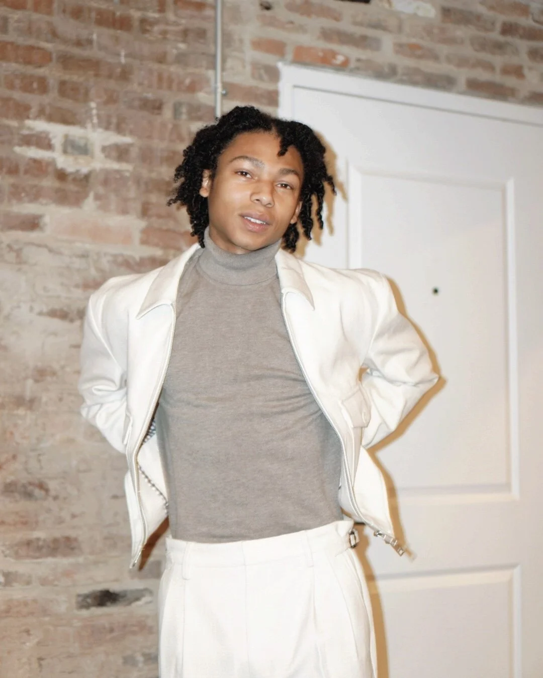 THE BRUNO CROPPED JACKET IN AFTERNOON MOON