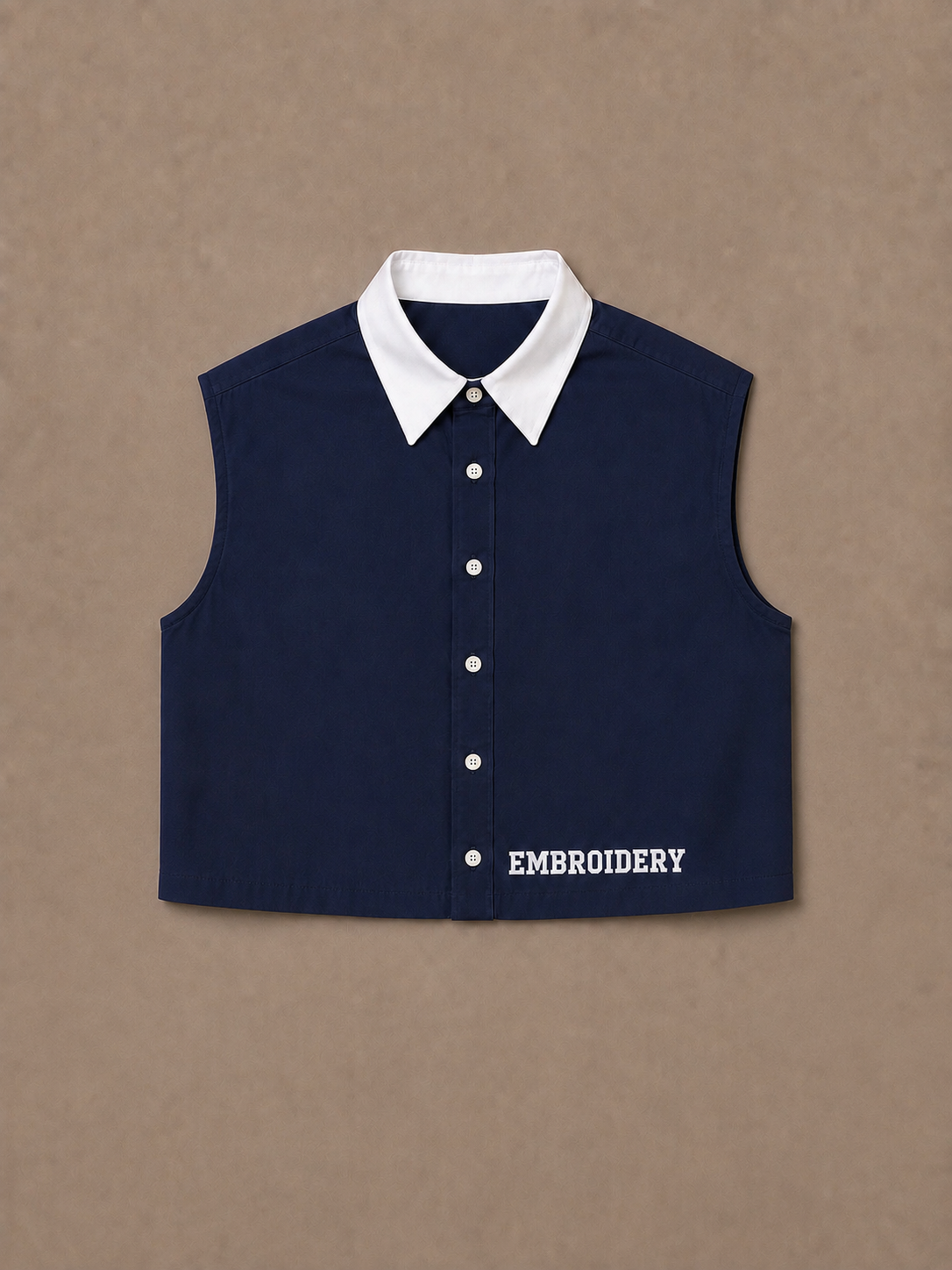 Michigan Cropped Sleeveless Cotton Shirt - MEN