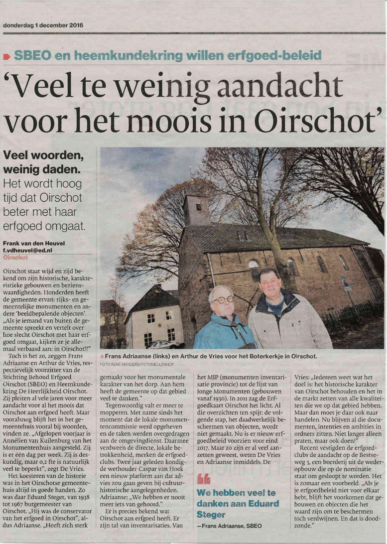Eindhovens Dagblad december 2016