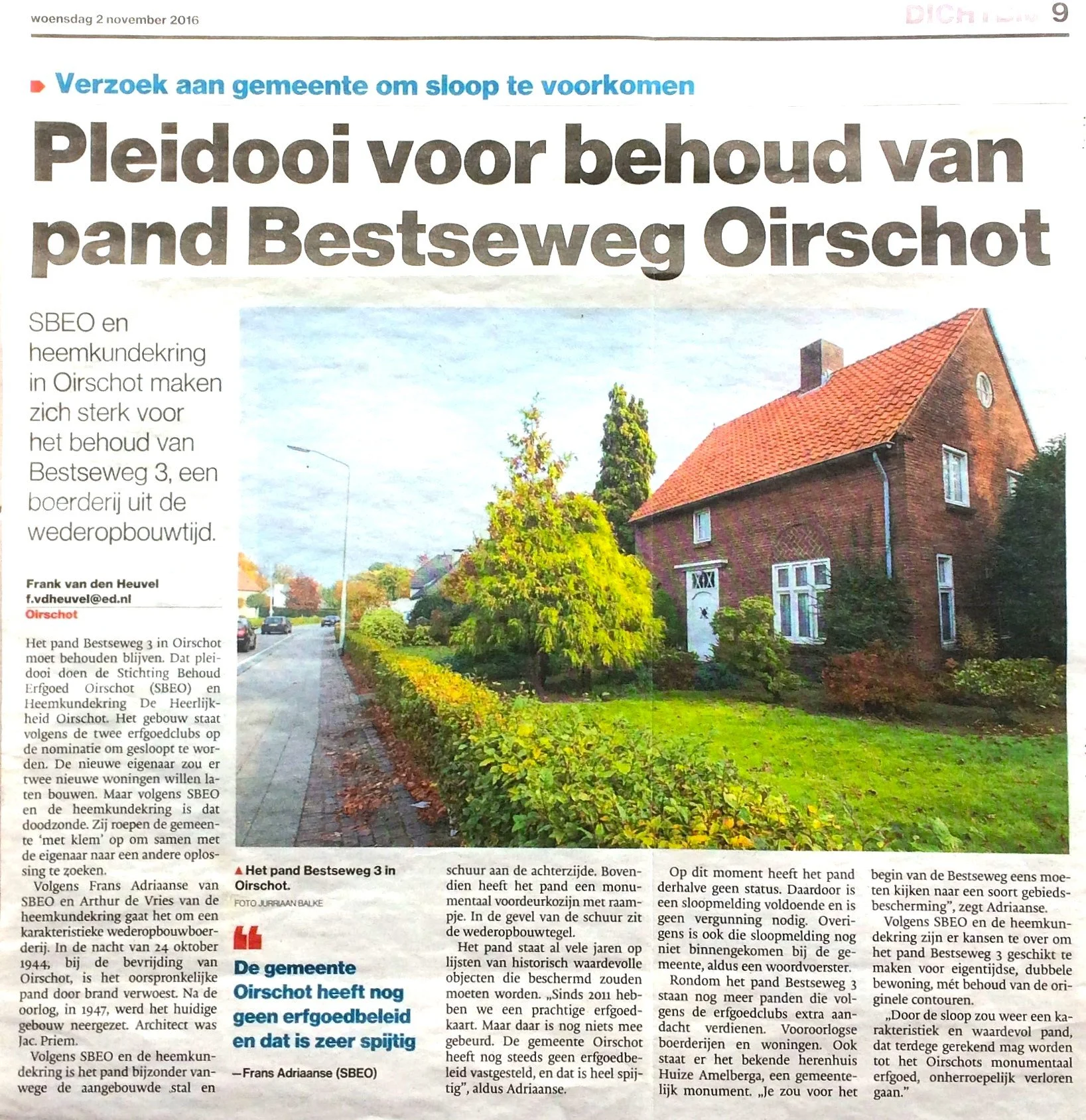 Eindhovens Dagblad november 2016