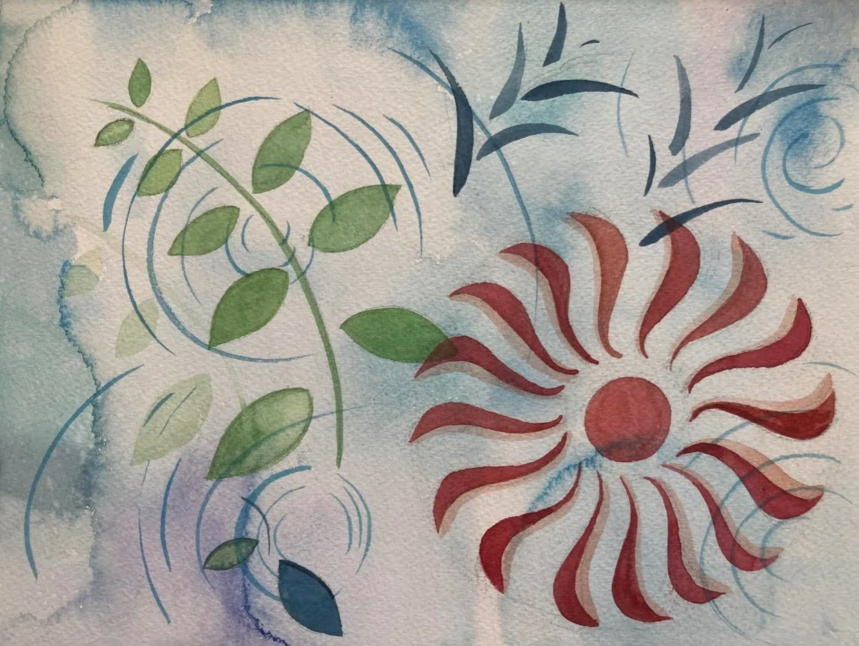 Reflections on the water with floating patterns 03